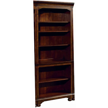 Open Bookcase with Four Adjustable & One Stationary Shelf